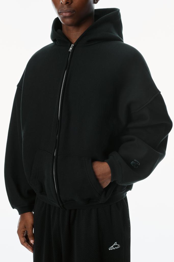 Alexander Wang STAR ZIP UP HOODIE IN DENSE FLEECE - Hoodies