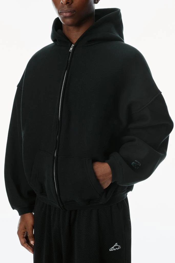 Alexander Wang STAR ZIP UP HOODIE IN DENSE FLEECE 3