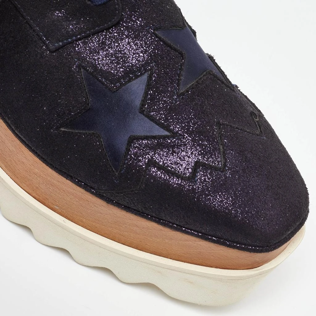 Stella McCartney Stella McCartney Black Faux Leather Elyse Star Platform Derby Size 36.5 8