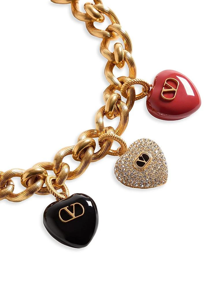 Valentino Coeur Royal Necklace in Metal, Enamel and Swarovski Crystals 3