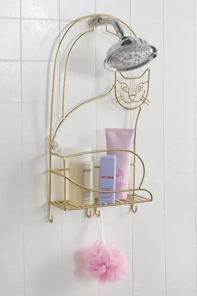 Urban Outfitters Cat Shape Stainless Steel Shower Caddy 1