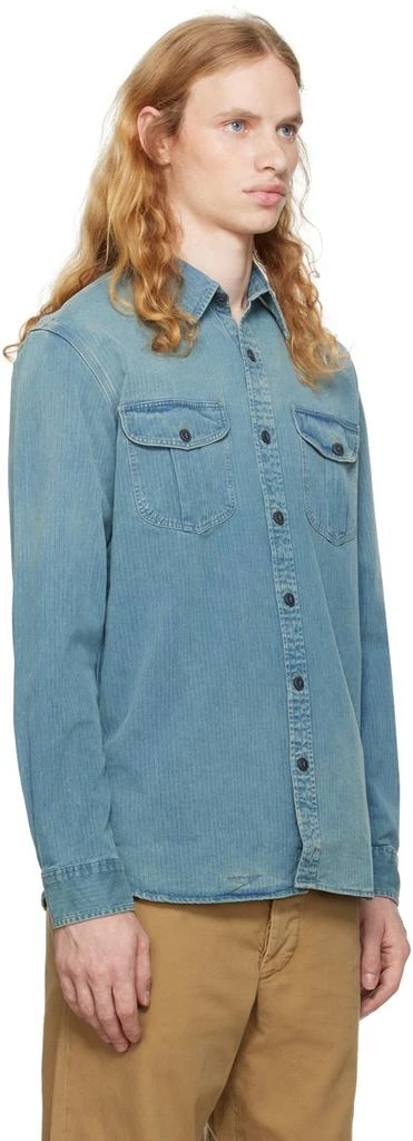 RRL Blue Herringbone Work Shirt 2