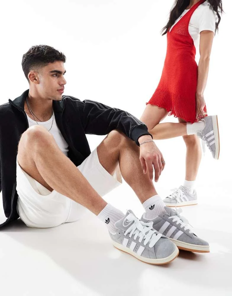 Adidas adidas Originals Campus 00's gum sole trainers in grey - Free  Shipping - BeyondStyle