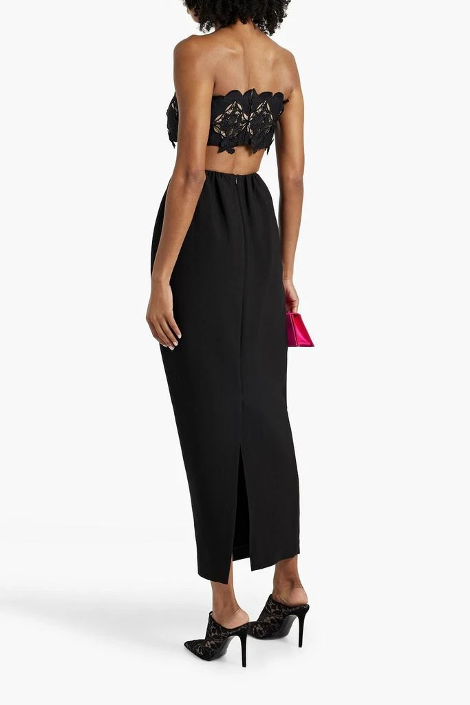 Oscar de la Renta Strapless cropped guipure lace top 3