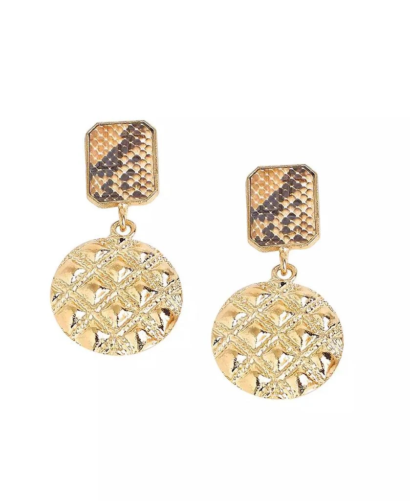SOHI Women
s Geometric Snake Drop Earrings