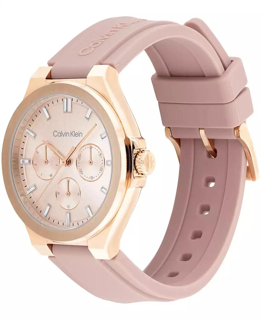 Calvin Klein Women's Vibrancy Blush Silicone Strap Watch 2