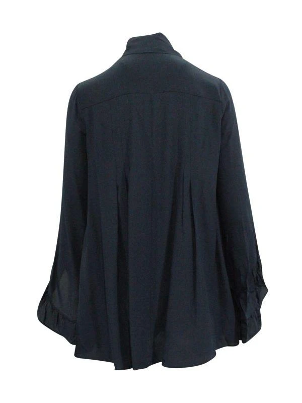 PETER PILOTTO Long Sleeve Silk Bow Blouse 2
