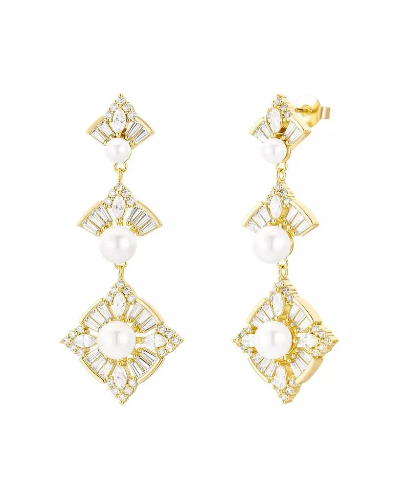 Untamed Petals Margaux Pearl Drop Earrings