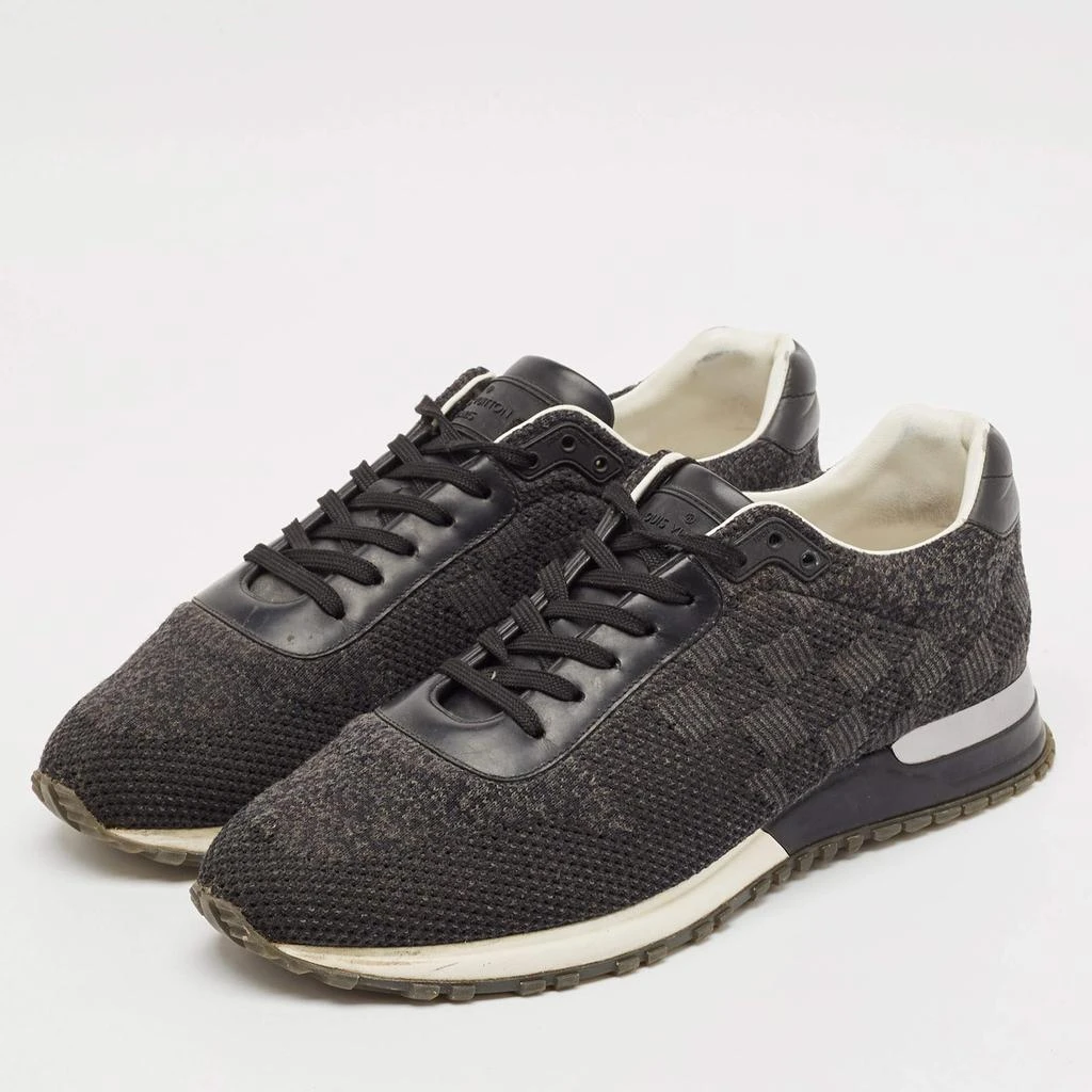 Louis Vuitton Louis Vuitton Black/Grey Fabric and Leather Run Away Low Top Sneakers Size 43 2