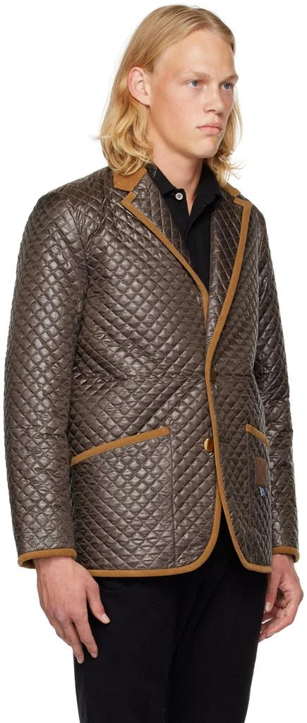 FUMITO GANRYU Brown Quilted Blazer 2