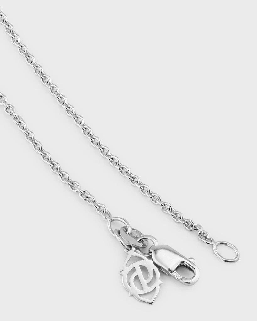 Piranesi 18K White Gold Mother of Pearl Cross with Diamonds Pendant Necklace 4