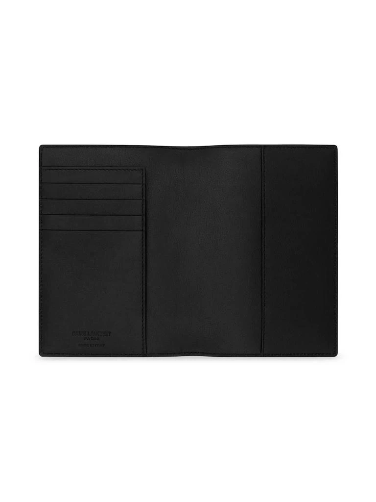 Yves Saint Laurent Passport Case In Ripple Embossed Leather 3