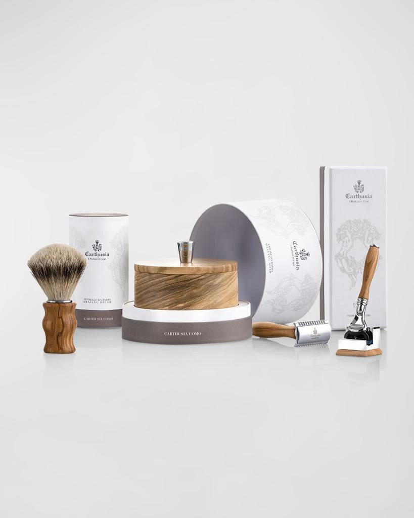 Carthusia Men
s Salone da Barba Super Badger and Olive Wood Shaving Brush 3