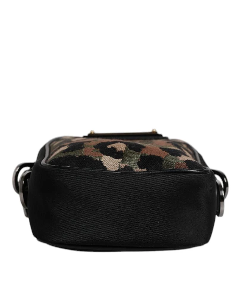 Dolce & Gabbana multi Leopard Jacquard Logo Plaque Neck Strap Men's Bag 4