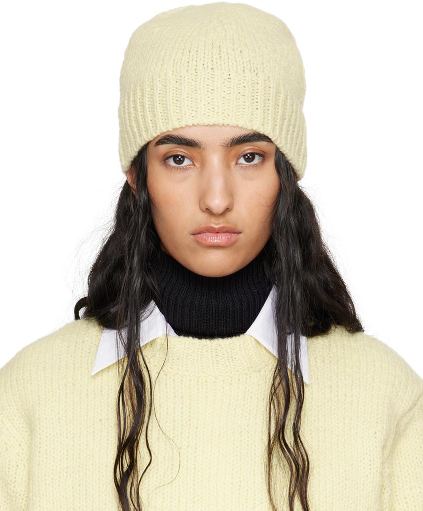 ☆関税込☆Jil Sander★RIBBEL WOOL BEANIE★ Jil Sander Black Rib-Knit Beanie - Hats - BeyondStyle