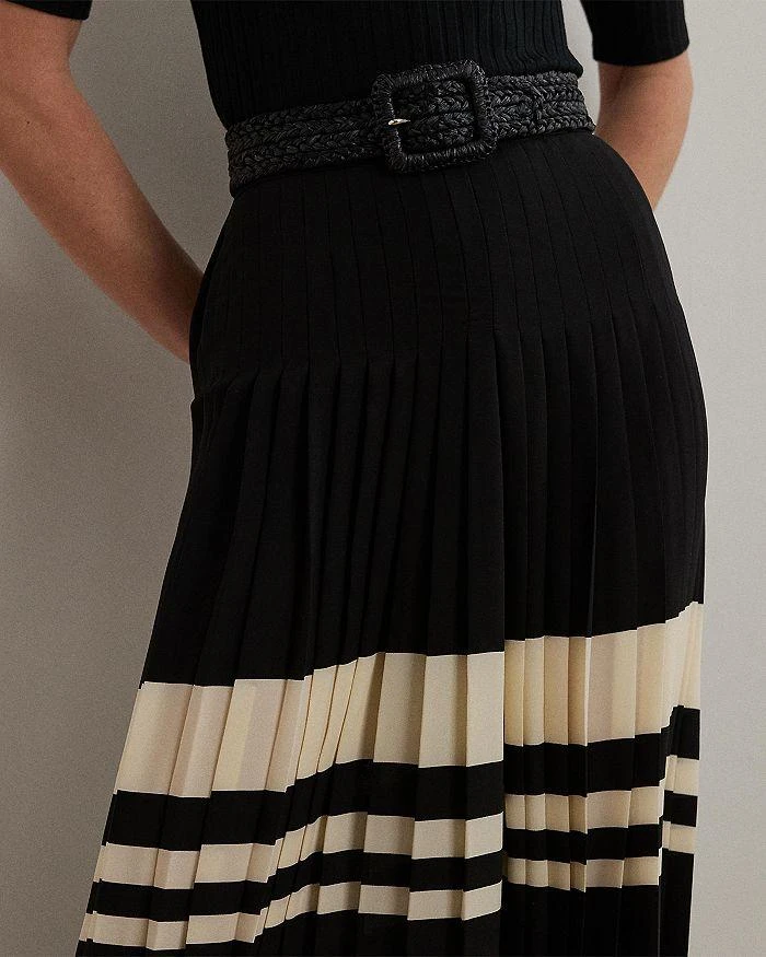 Ralph Lauren Striped Pleated Georgette Wide Leg Pants 5