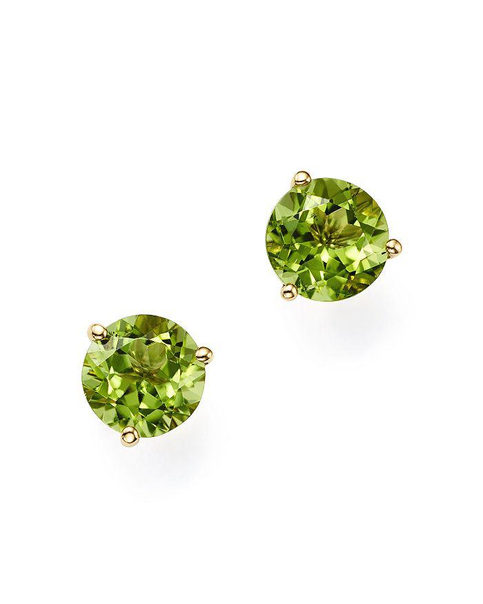 Bloomingdale's Peridot Stud Earrings in 14K Yellow Gold