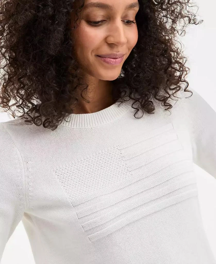 Style & Co Style &  Co Women's Cotton Crewneck Flag Sweater, Exclusively at Macy's 3