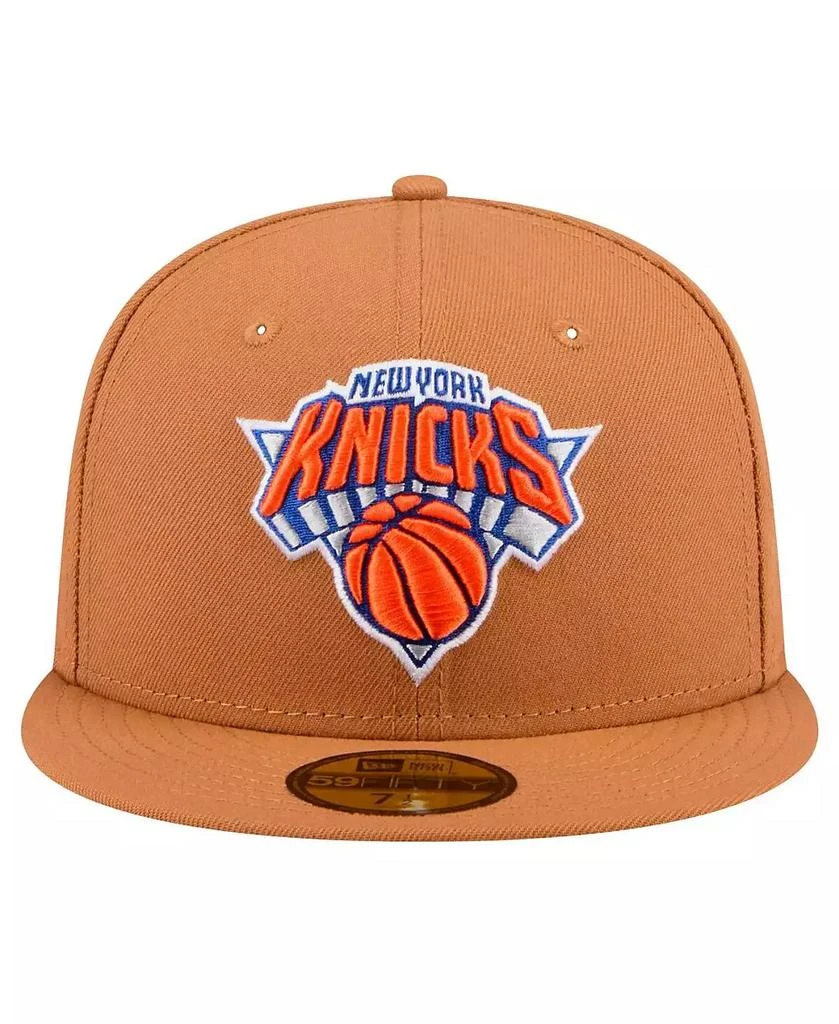 New Era Men's Tan New York Knicks Color Pack 59FIFTY Fitted Hat 5