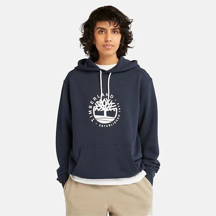 Timberland Logo Hoodie with Tencel™ Lyocell and Refibra™ technology for Men in Navy 5