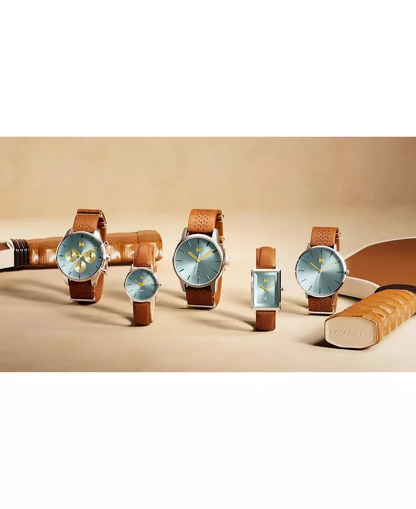 MVMT Women's Quartz Signature Square Tan Leather Watch 24mm 4