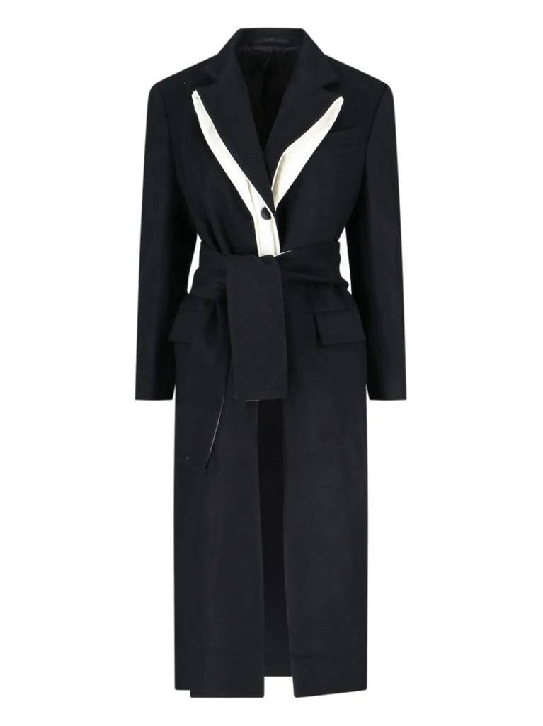 Eudon Choi Single-Breasted Midi Coat In Black 1