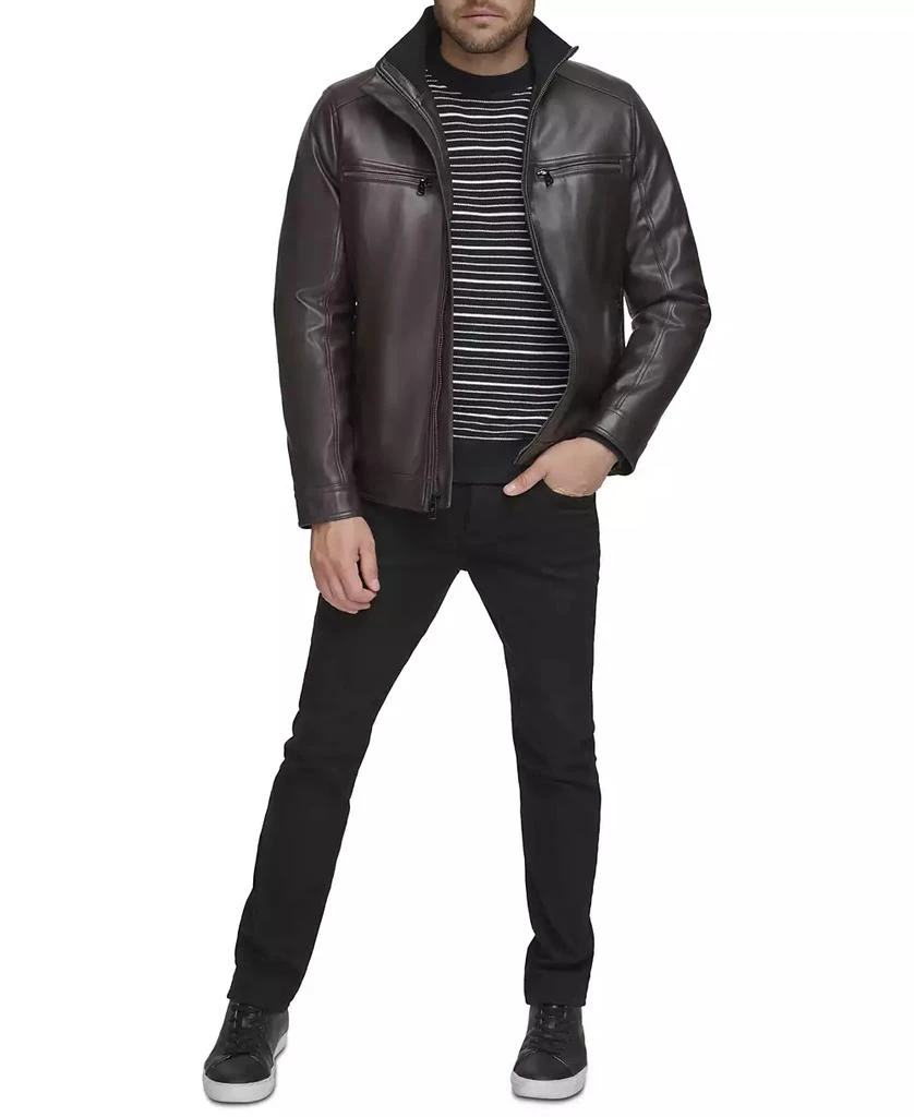 Calvin Klein Men's Faux Leather Moto Jacket, Created for Macy's 7