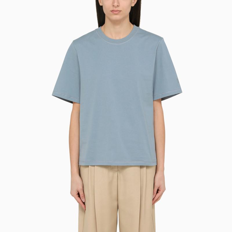 By Malene Birger Large round-neck blue T-shirt in organic cotton