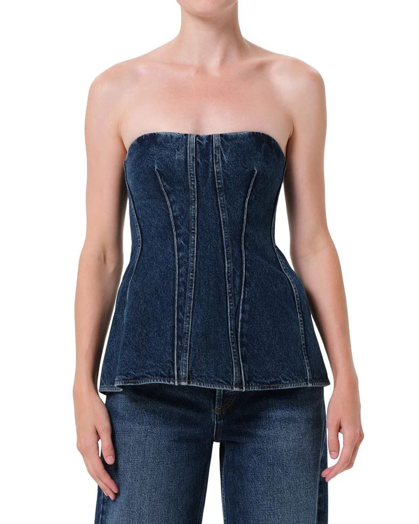 AGOLDE Lara Denim Corset from Bloomingdale
s