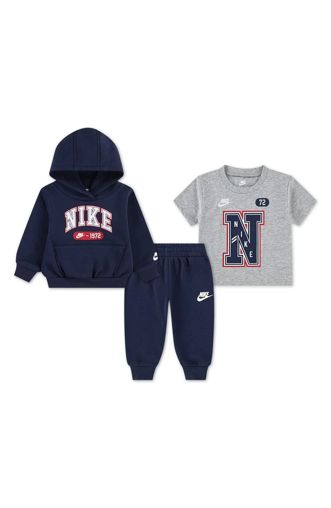 NIKE Sportswear Graphic T-Shirt, Fleece Hoodie 
Pants Set 1