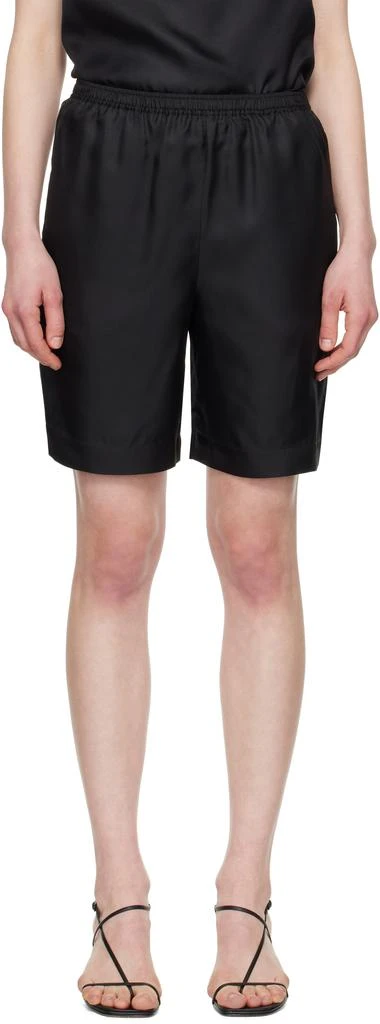 Loulou Studio Black Zinia Shorts