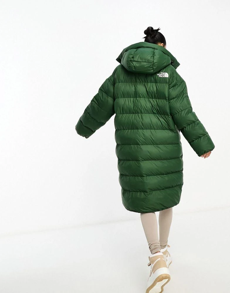 The North Face The North Face Acamarachi oversized long puffer coat in dark green Exclusive at ASOS 3