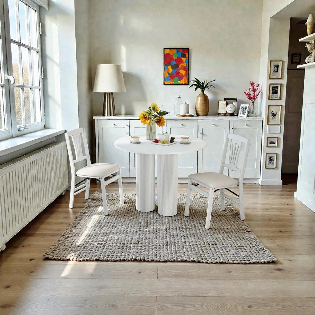 Hivvago Foldable Armless Dining Chairs with Cushioned Seats - Set of 2