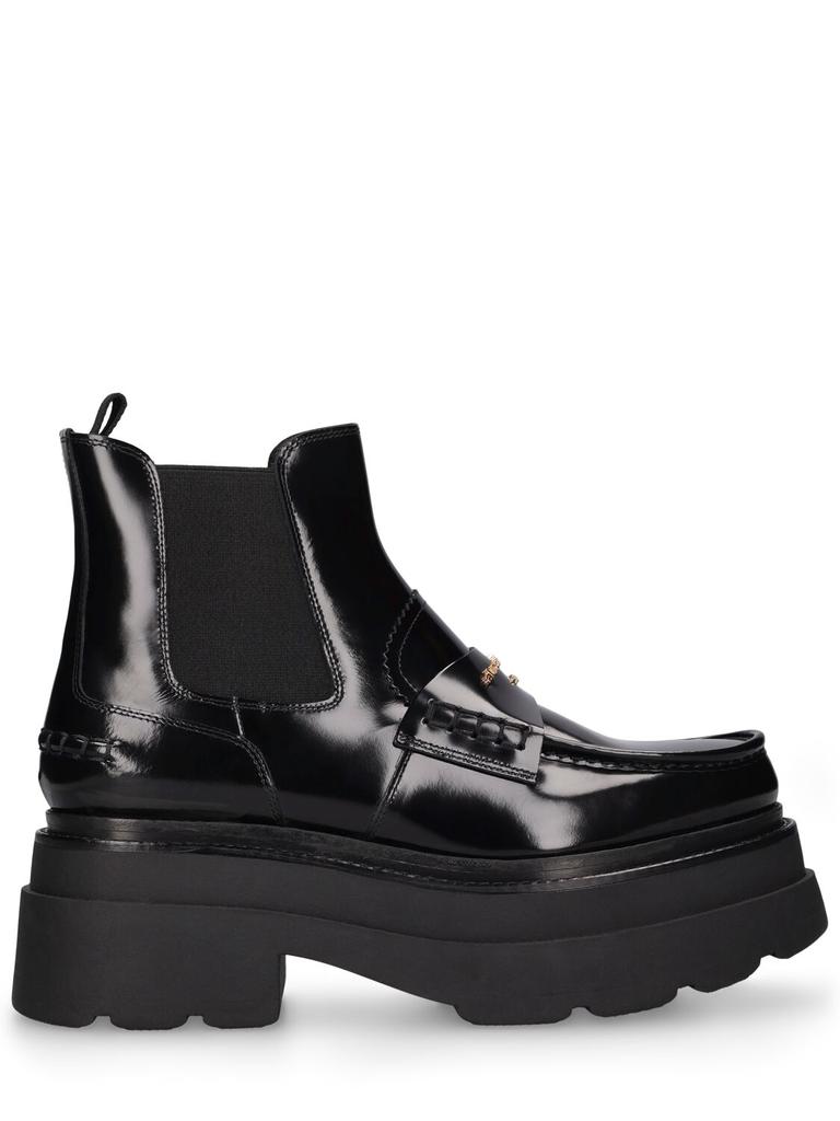 ALEXANDER WANG 75mm Carter Brushed Leather Ankle Boots