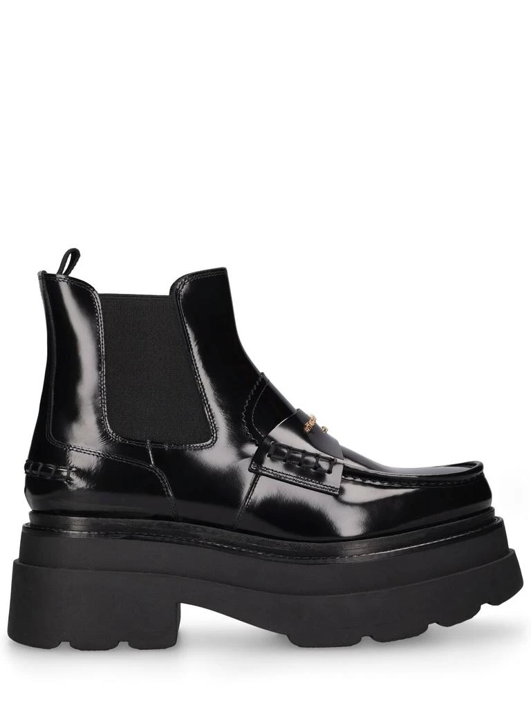 ALEXANDER WANG 75mm Carter Brushed Leather Ankle Boots 1