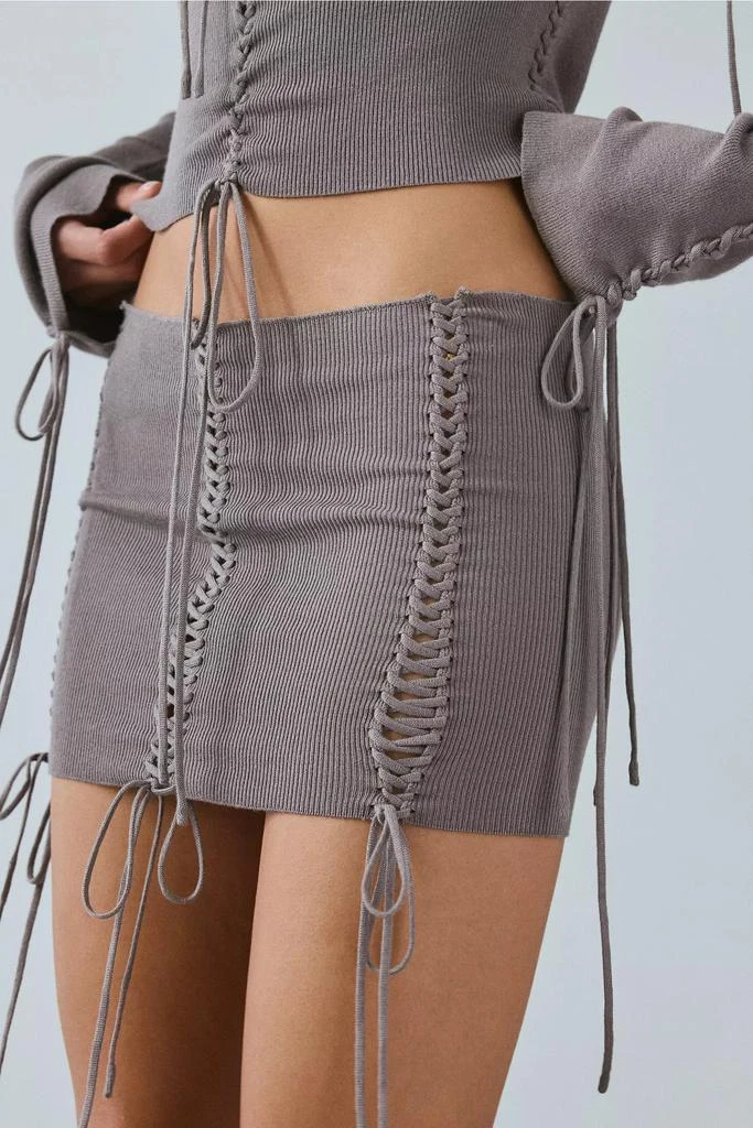 Jaded London Jaded London Extreme Lace Up Knit Mini Skirt 1