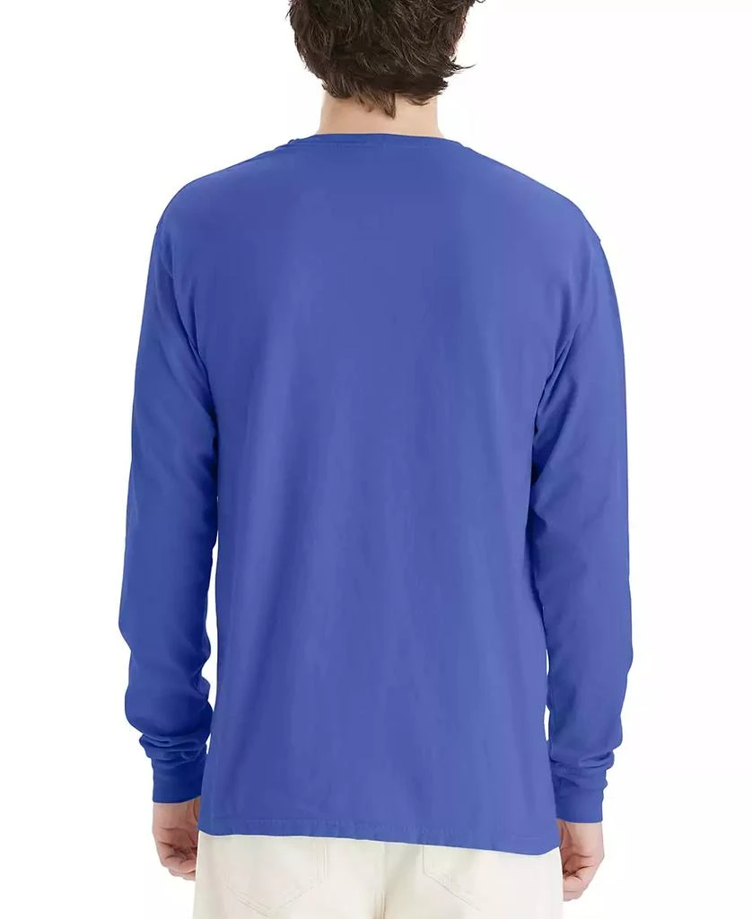 Hanes Unisex Garment Dyed Long Sleeve Cotton T-Shirt 9