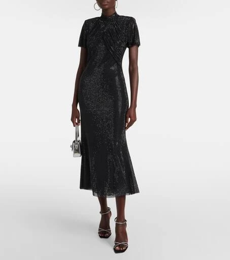 Self Portrait Rhinestone-embellished midi dress 2