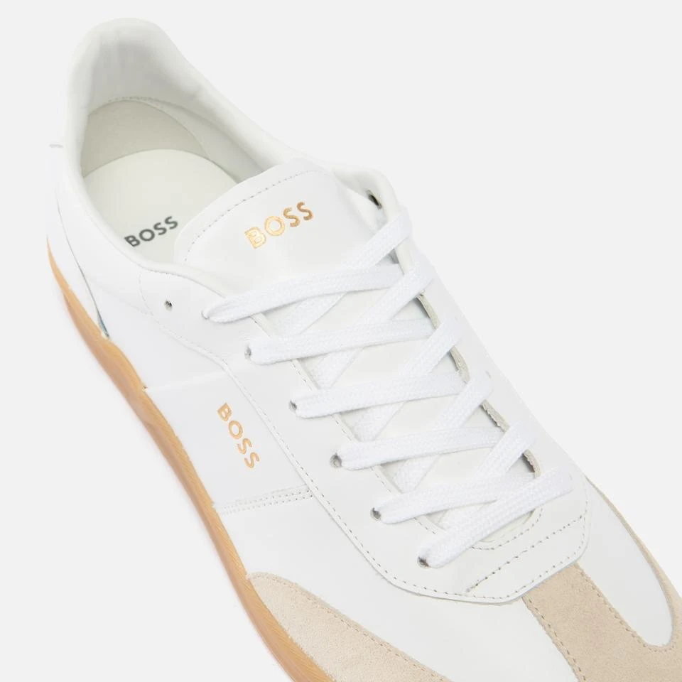 BOSS Black BOSS MEN'S BRANDON LEATHER TENNIS TRAINERS 4