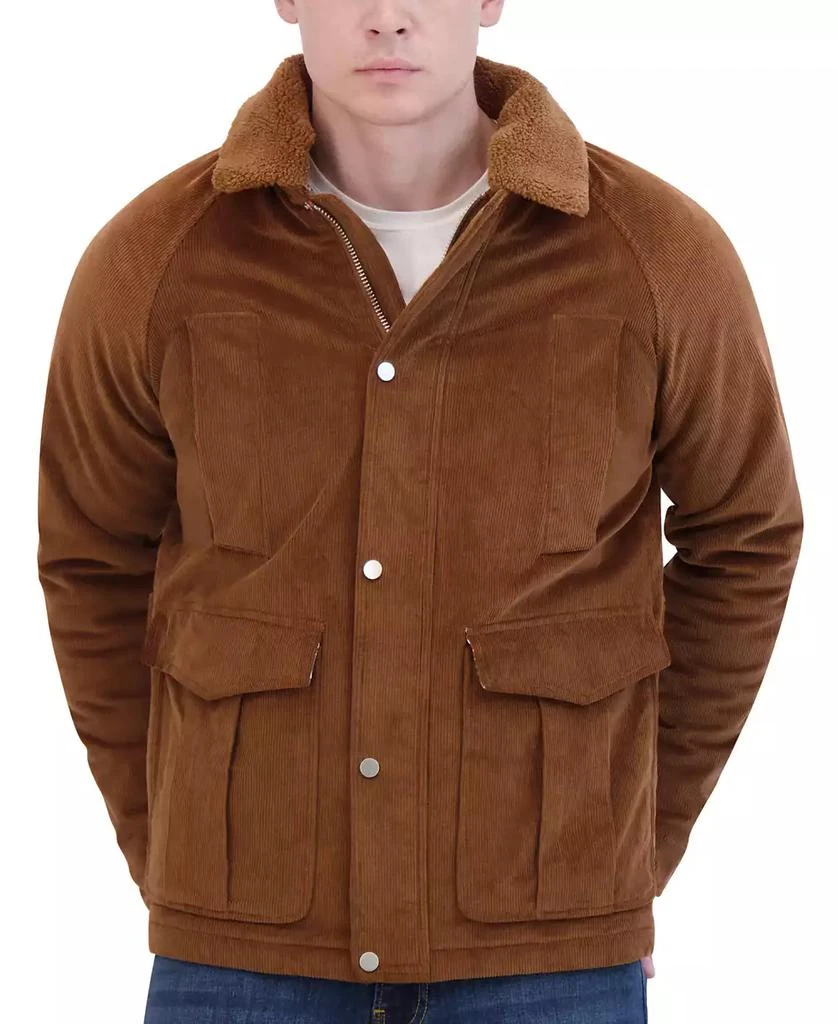 Robert Graham Men's Corduroy Chore Jacket with Sherpa Collar 3