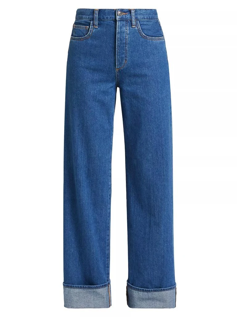 Favorite Daughter The Masha Straight-Leg Cuffed Jeans 1