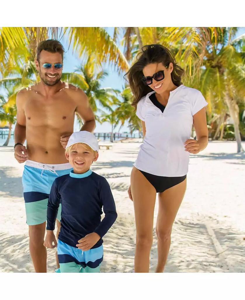 Snapper Rock Ladies White Half Zip SS Rash Top