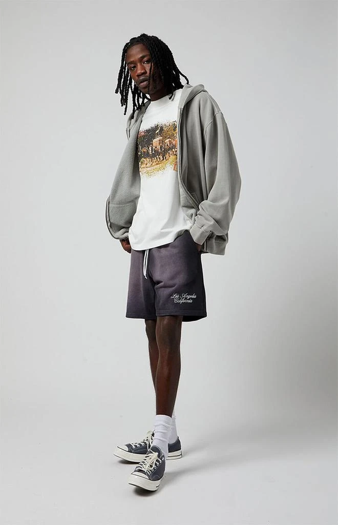 PacSun Black Potassium Fleece Volley Sweat Shorts 2