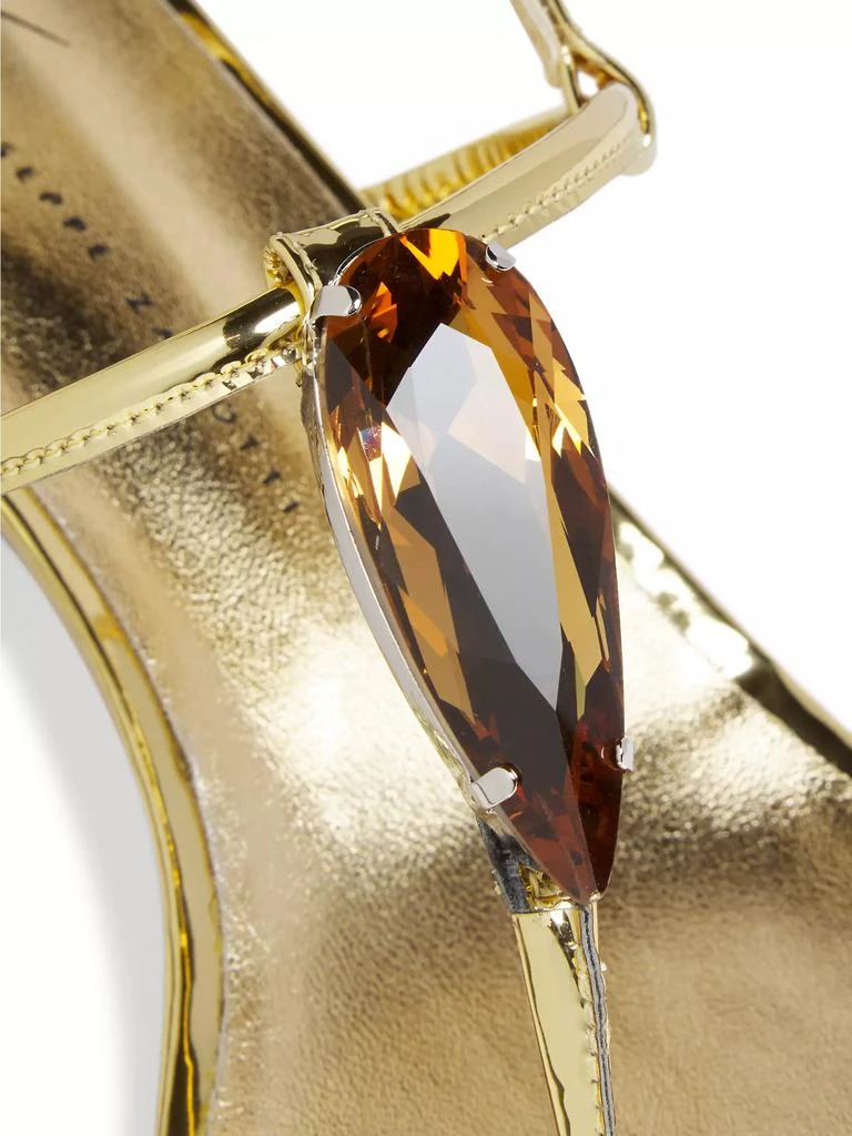 Giuseppe Zanotti Kangu 70MM Metallic Leather Teardrop Sandals 6