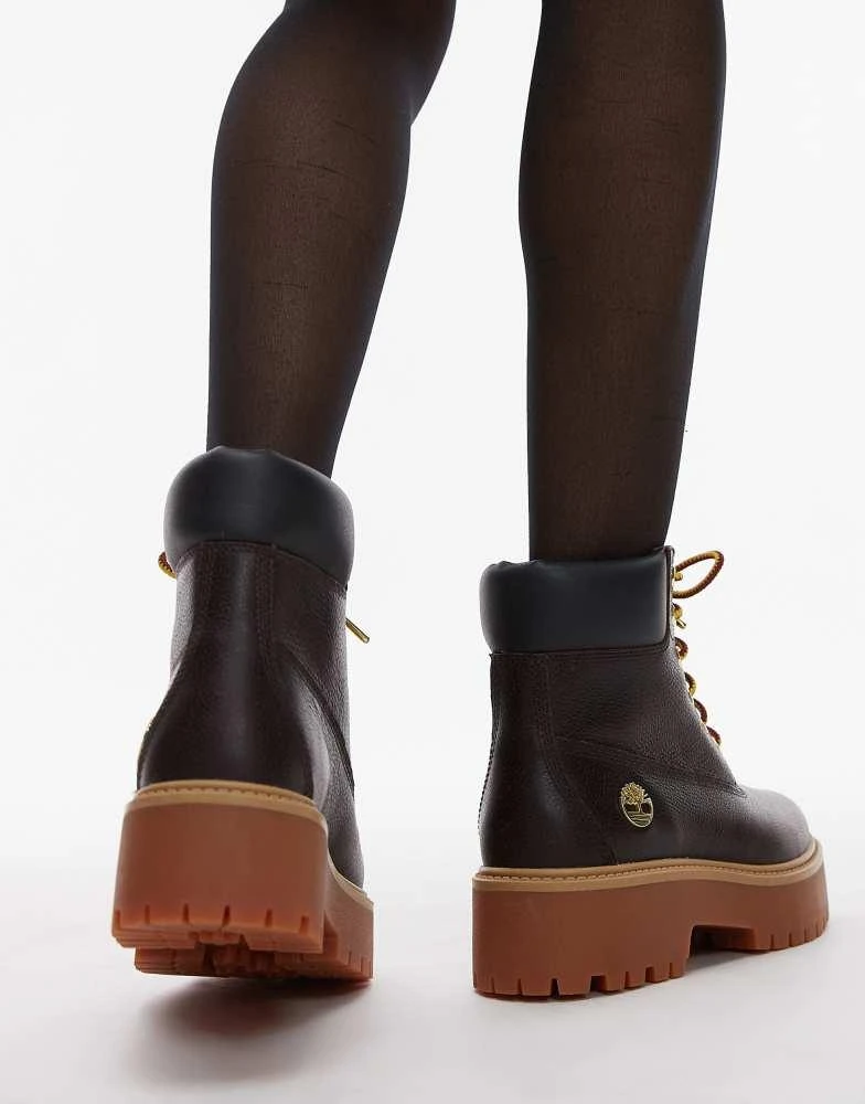 Timberland Timberland Stone Street 6 inch boot in dark brown espresso leather 4