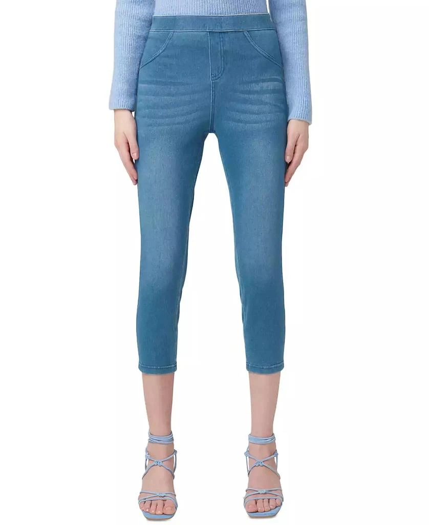 Hue Women's Mid-Rise Pull-On Denim Capri Leggings 3