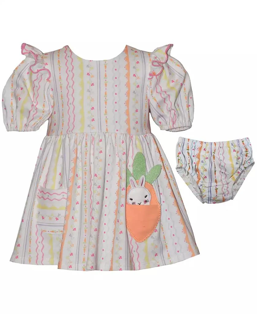 Bonnie Baby Baby Girls
Carrot Pocket Easter Dress and Bloomers 2
