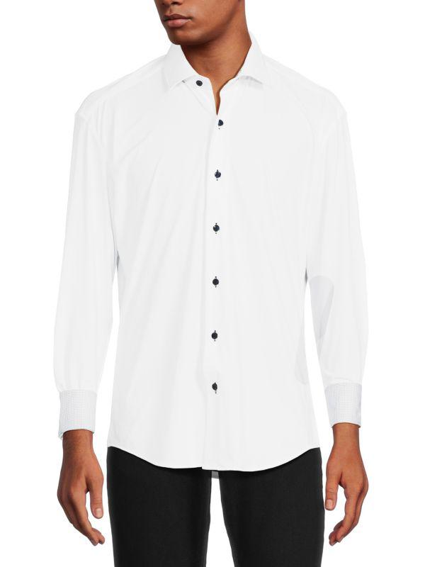 Bertigo Solid Button Down Shirt