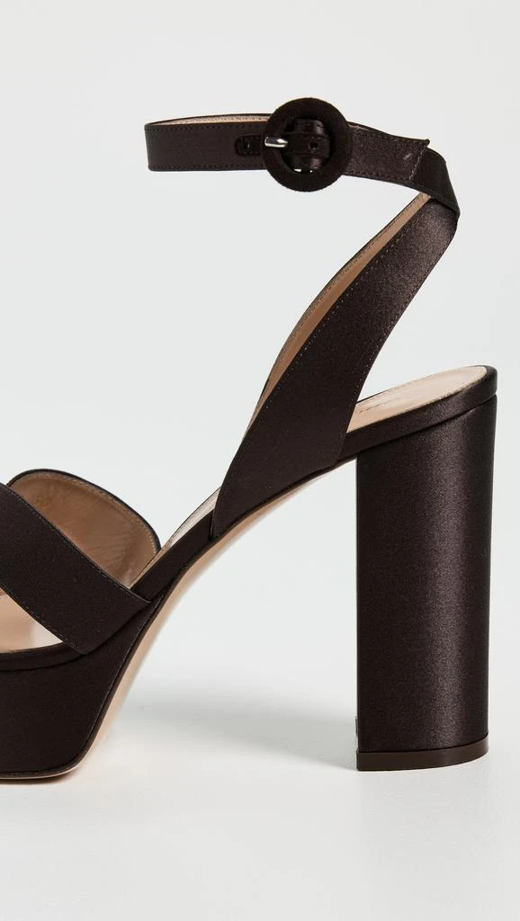 Gianvito Rossi Sabrina Satin Heeled Sandals 5