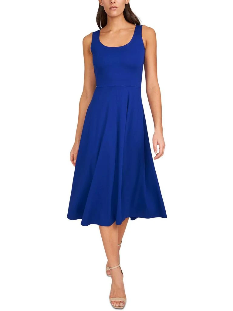 MSK Petites Womens Sleeveless Midi Fit & Flare Dress 4